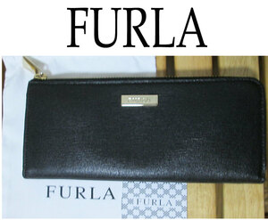  purse long wallet black [ new goods ] Furla Furla fastener black Zip around Lsafia-no Italy . buy 