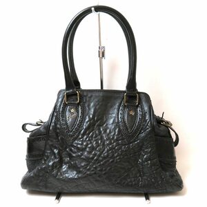 中古 フェンディ エトニコ トートバッグ レザー ABランク ブラック ショルダーバッグ ワンショルダー 肩掛け FENDI【送料無料】【三田店】