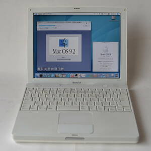 iBook G4 12inch 1.33GHz 512MB/37GB/AM/Combo/バッテリー生　美 OSX10.4.11&0S9.2.2 クラッシック環境