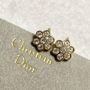 Christian Dior イヤリング ラインストーン ピアス ゴールド クリスチャンディオール アクセサリー