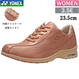 L30F パールコーラル 23.5cm ヨネックス ウォーキングシューズ レディース 靴 3.5E YONEX パワークッション SHWL30F ファスナー 婦人 