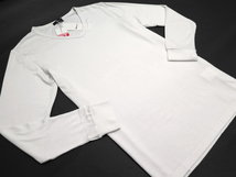 H22●コムサイズム COMME CA ISM●TP03　Hea”Ｔ”（ヒーティー）Ｖネック長袖Ｔシャツ　ホワイト/M　４枚セット　定価13200円　訳あり_画像2