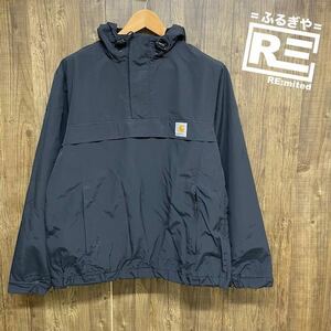 CARHARTT カーハート ナイロンジャケット プルオーバー ジャンパー ハーフジップ ワンポイント ブラック M