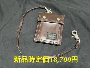 ポーター フリースタイル ウォレット 707-07176 二つ折り財布 取説あり　吉田カバン PORTER FREE STYLE WALLET 縦型 ウォレットコード USED