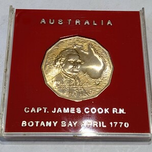 希少 オーストラリア 1970年 記念硬貨 ジェームスクック船長 200周年 JAMES COOK エリザベス2世 ELIZABETH Ⅱの画像1