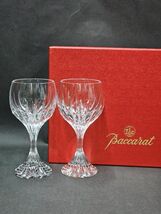 11-14-80 Baccarat バカラ クリスタル ペアワイングラス　サイズ約（高16.2×直径8.5　口径6.6cm）_画像1