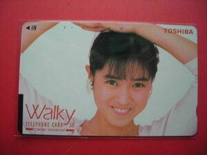 西村知美　東芝　Walky　ホワイト加刷　未使用テレカ