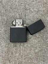 【RSA-1234】1円～ ZIPPO ジッポ ライター 喫煙具 喫煙グッズ 煙草 シガー MODEL#218 REGULAR BLACK MATTE 火花確認済 着火未確認_画像5