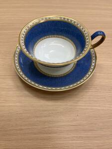 【RSA-1206】【1円～】WEDGWOOD カップ＆ソーサー ウエッジウッド Bone China ULANDER POWDER BLUE 食器 洋食器 アンティーク 中古 保管品