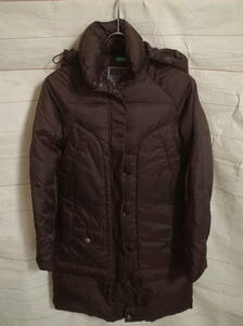  lady's pi430 UNITED COLORS OF BENETTON united color zob Benetton down coat XS dark brown scorching tea 