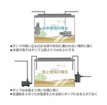 ◇送料無料◇ 水中ポンプ 小型 静音 高効率 低ノイズ 水槽 噴水 車の冷却 ブラック _画像3