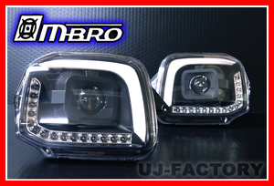 ★即納/MBRO ヘッドライト＆ハーネス/ブラック★SUZUKI ジムニー(JIMNY)JB23W H7/55W 切替式・流れるLEDウィンカー（シーケンシャルタイプ