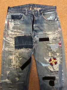 60S LEVIS リーバイス501BIGE 足長R 刻印2 唯一無二！グランジ系！雰囲気抜群！実寸約W34インチ ヴィンテージ [501XX.502.505.606.66前期