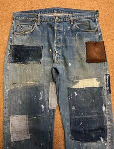 70S LEVIS リーバイス501 66BIGE過渡期モデル 着画あり！ カスタム 雰囲気抜群！ レア刻印8 リペア済み ヴィンテージ [501XX.502.505.606.