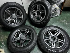 ジムニー JB23W ホイール タイヤ 4本セット 山 まだまだ有り、175/80R16 ブリヂストン デューラーHT 売り切り