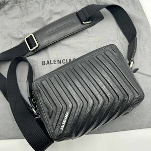 1円【極美品・現行モデル】BALENCIAGA バレンシアガ CAR CAMERAショルダーバッグ カメラバッグ カーフレザー キルティング ブラック 