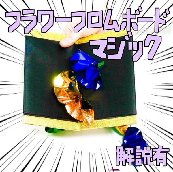 手品 フラワーフロムボード 花が出現する 板から花 リボン袋付【説明有】