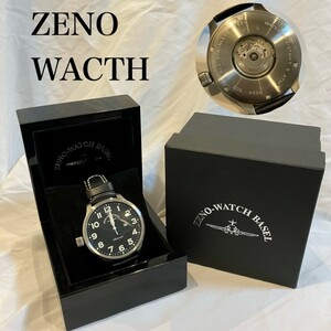 左利き用ゼノウォッチ　時計　腕時計　zeno watch スケルトン　動作確認済み