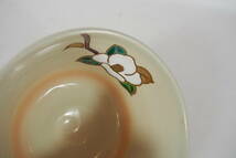 与平銘　　京焼　椿の絵　抹茶茶碗　　　在銘　　　　茶道具　　23　1119－43－1_画像6