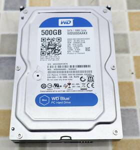 ∨ 500GB｜SATA 内蔵型 3.5インチ ハードディスク HDD｜Western Digital WD5000AAKX ｜フォーマット済 ■O5408