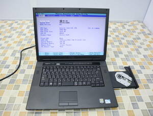 △BIOSの起動OK ｜ノートパソコン ブラック｜DELL Vostro 1520 Celeron メモリ1GB HDDなし｜ ■O3827