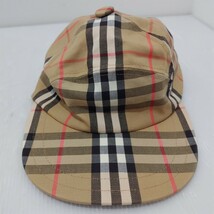 D(1109i1) バーバリー Burberry キャップ 帽子 コットン ノバチェック バーバリーチェック ユニセックス 男女兼用 ★難あり _画像2