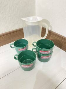 Coleman プラカップ アウトドア コップ マグカップ ピッチャー コールマン キャンプ 耐熱 200ml食器 4人セット 運動会 ノベルティ 非売品