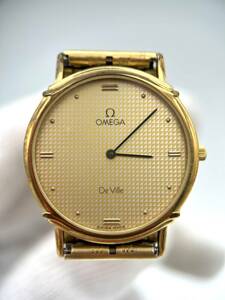 OMEGA オメガ デビル ゴールド文字盤 クオーツ ボーイズ メンズ 腕時計 Y0820