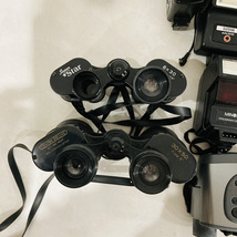 【R1043】MINOLTA SUNPAK CANON NATIONAL MINOLTA カメラ用フラッシュ ストロボ 双眼鏡 大量 まとめ売り_画像8