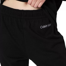 【複数購入割引】新品 S ★ Calvin Klein カルバンクライン 長袖 パジャマ 上下 セット ブラック US-XS 薄手 裏起毛 ロゴ ルームウェア CK _画像6