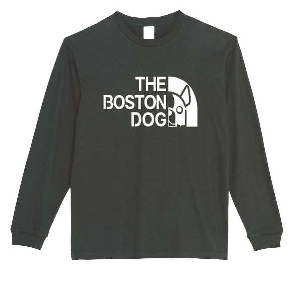 【黒3XLパロディ5.6oz】ボストンテリア犬ロンT面白いおもしろTシャツうけるプレゼント長袖ロンT送料無料・新品人気