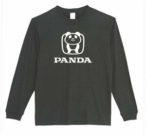 [ black XSparoti5.6oz]H Panda long T surface white interesting T-shirt ... present long sleeve long T free shipping * new goods popular 