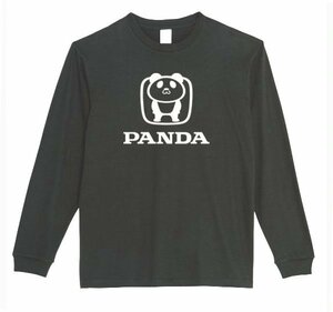 【黒Mパロディ5.6oz】HパンダロンT面白いおもしろTシャツうけるプレゼント長袖ロンT送料無料・新品人気