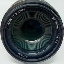 1円~【動作未確認】キャノン Canon ZOOM LENS EF-S 55-250mm 1:4-5.6 IS IMAGE STABILIZER 一眼カメラ用 レンズ 付属品あり G101203_画像2