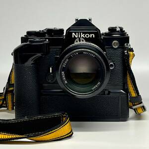 1円~【動作未確認】Nikon ニコン FE ブラックボディ MD-12 NIKKOR 50mm1:1.4 単焦点 レンズ 一眼レフ フィルムカメラ G151331