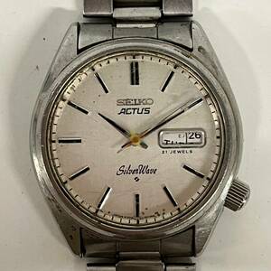 1円~【実動】セイコー SEIKO アクタス ACTUS シルバーウェーブ SilverWave 6306-8000 自動巻き メンズ腕時計 シルバー文字盤 G101292