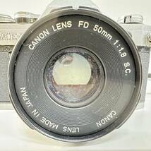 1円~【動作未確認】キャノン Canon AE-1 LENS FD 50mm 1:1.8 S.C. 一眼レフ フィルムカメラ 単焦点レンズ ストラップ付き G141675_画像2