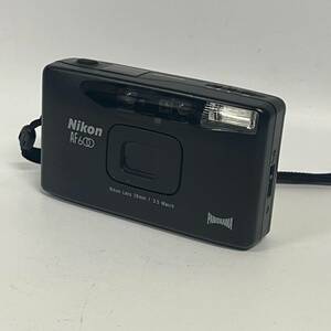 1円~【動作未確認】ニコン Nikon AF600 PANORAMA Lens 28mm 1:3.5 Macro コンパクトフィルムカメラ ブラック ストラップ付き G151380