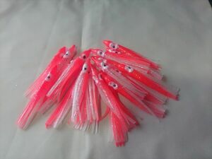 タコベイト　ピンク　ホワイト　２０個セット　約6ｃｍ　アキアジ　鮭　ウキルアー　釣り　夜光タイプ　ぶっこみ　フカセ