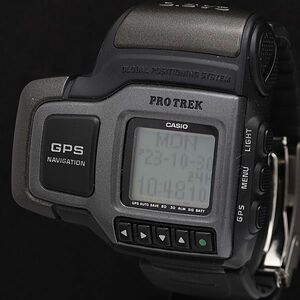 1円 稼働 良品 カシオ QZ PRT-1 プロトレック GPSナビゲーション デジタル文字盤 メンズ腕時計 0518100KNK