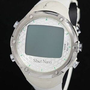1円 ショットナビ GPS W1-FW デジタル文字盤 ECT ゴルフウォッチ 充電式 メンズ/レディース腕時計 KTR 8466000