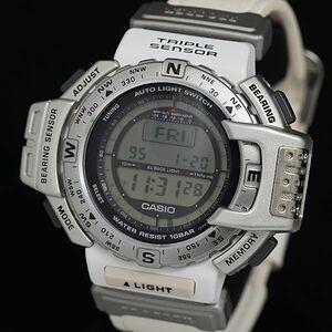1円 箱付 稼動 良品 カシオ プロトレック PRT-40SJ-7BT QZ デジタル文字盤 メンズ腕時計 KTR 0055000