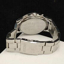 1円 稼動 良品 セイコー 7B52-0AF0 スピリット 電波ソーラー シルバー文字盤 デイト GMY メンズ腕時計 OGH 9207000_画像4