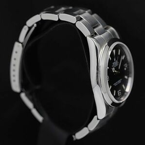 1円 稼働 ロレックス エクスプローラー1 14270 AT/自動巻 黒文字盤 オイスターパーペチュアル メンズ腕時計 OGH 0513260の画像2
