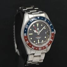 1円 AT 箱付 東京ジャパン グローリー GMT 119 黒文字盤 デイト メンズ腕時計 KRK 0583000_画像2