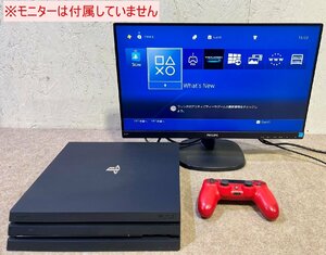 SONY PlayStation4 Pro CUH-7000B 1TB ジェットブラック 本体/PS4 プレステ4 DUALSHOCK 4 CUH-ZCT2J11 マグマレッド付属