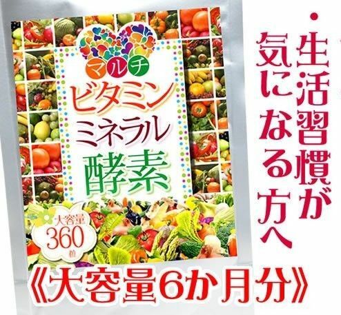 美容 健康！マルチビタミン ミネラル& 酵素 約６ヶ月分 コエンザイムQ10