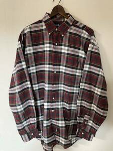 90s ラルフローレン big oxford ボタン ダウン　シャツ　BDシャツ長袖シャツ XL チェック