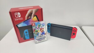 【ほぼ新品】Nintendo Switch 有機ELモデル 2023年購入 スーパーマリオワンダー付き