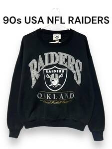 90s USA 古着　スウェット　トレーナー　Lee NFL RAIDERS